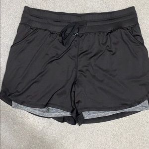 Livi Double Layer Black Shorts